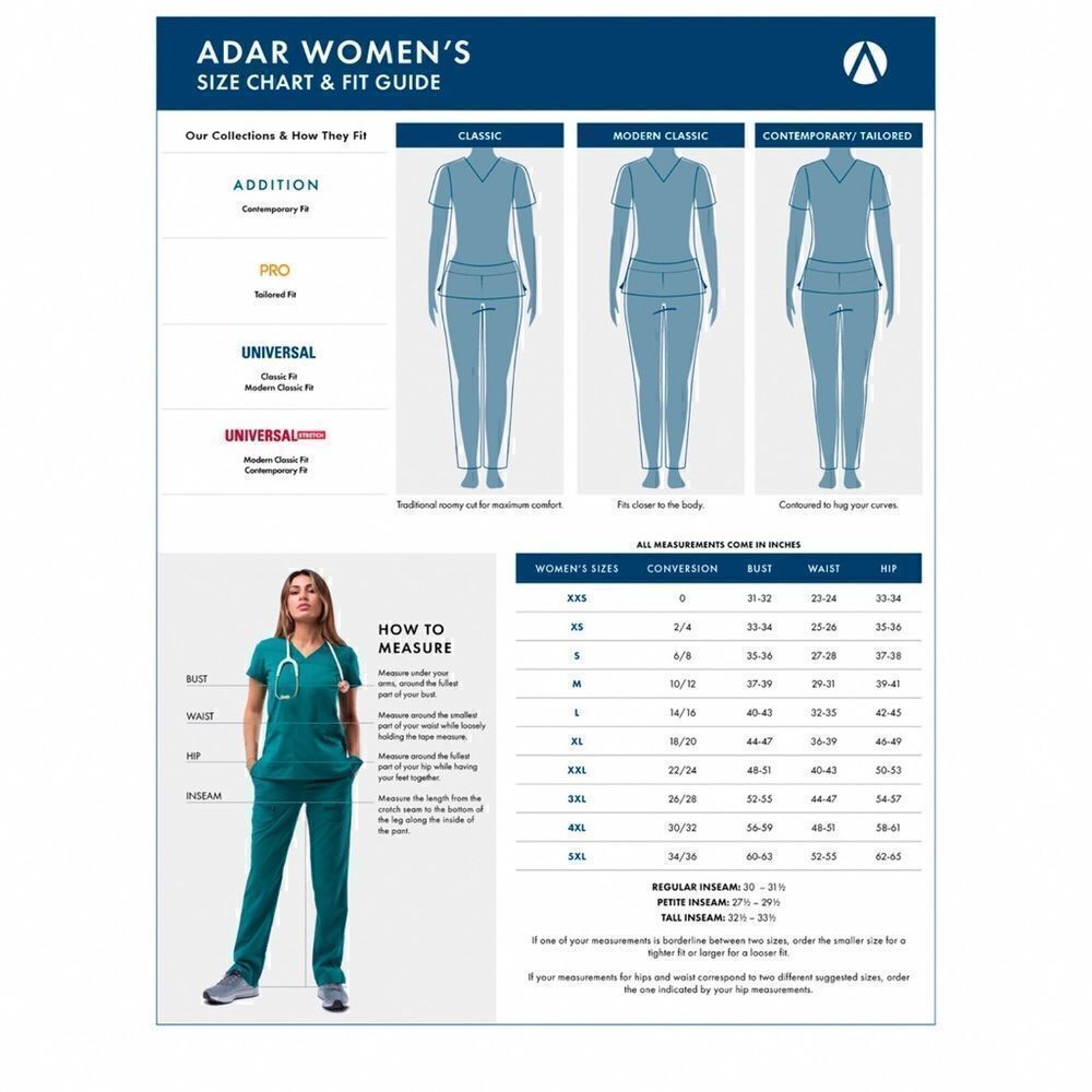 ADAR Pro Core Classic Scrub Top Bundle of 3 - Picture 8 of 12